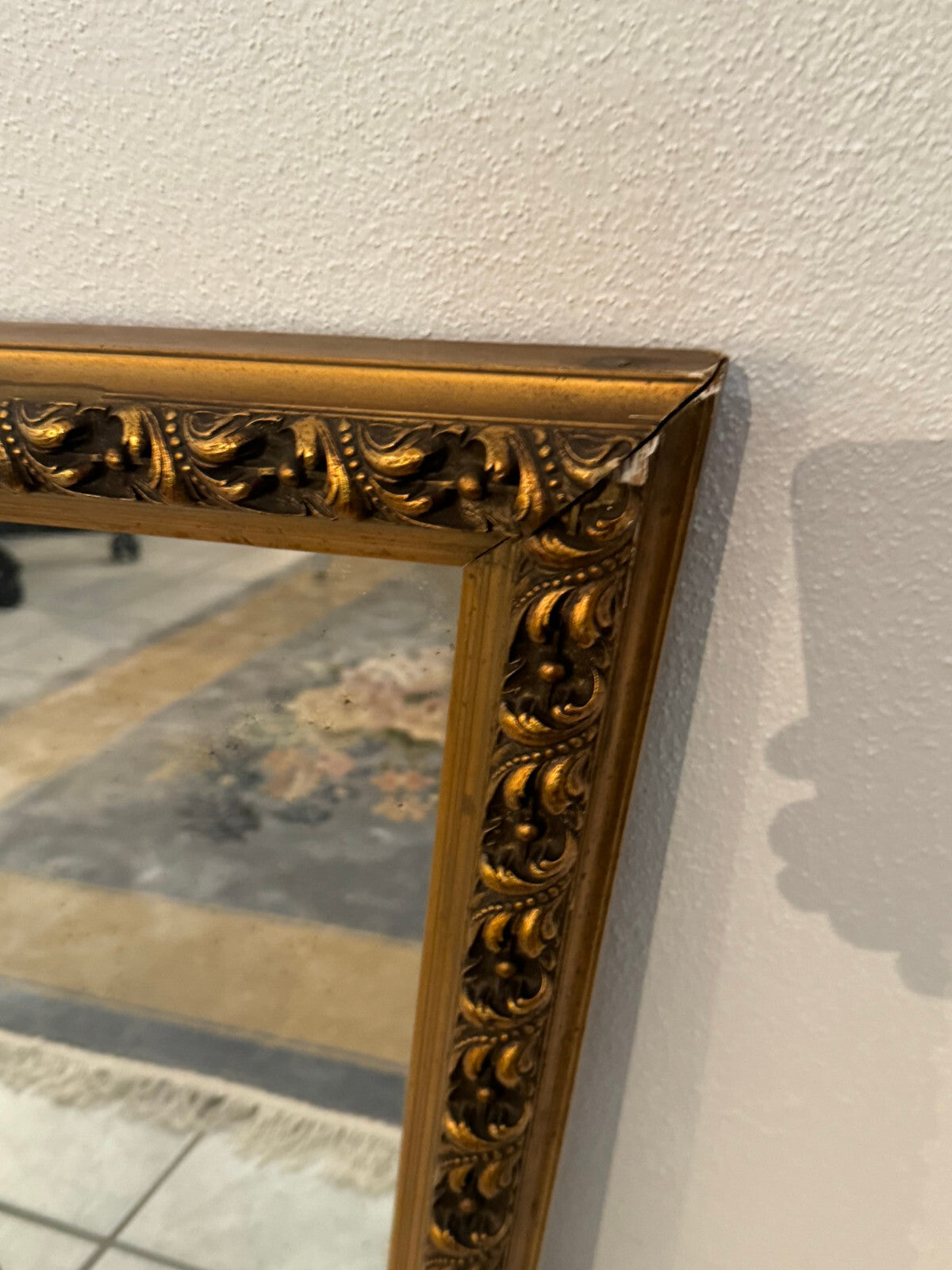 Alter Trapez Prunk Wandspiegel Spiegel Prunkspiegel