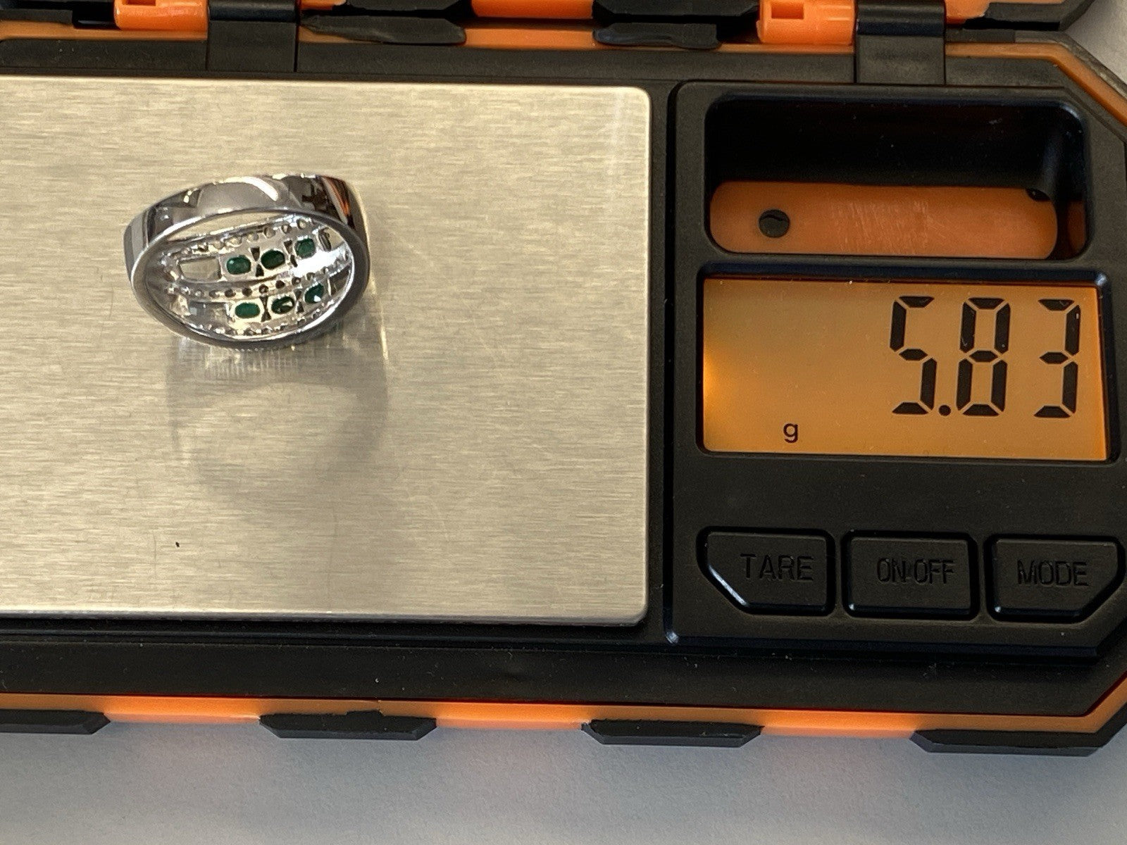 Ring 925 Sterling Silber Smaragd Smaragde Spinell oder Bergkristall Grösse 62