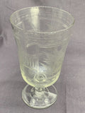 ANTIKES PRUNKGLAS GLAS VASE 20cm HOCH FEINES SCHLEIFDEKOR