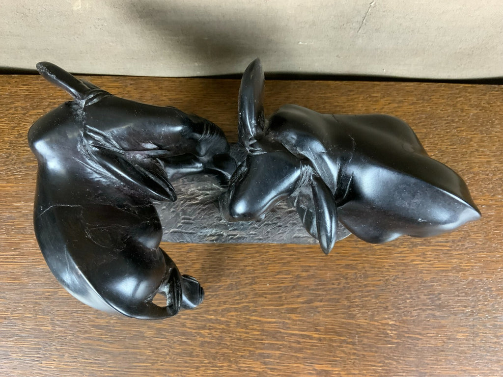 Afrika Skulptur Elefanten aus Ebenholz sehr schöner Zustand