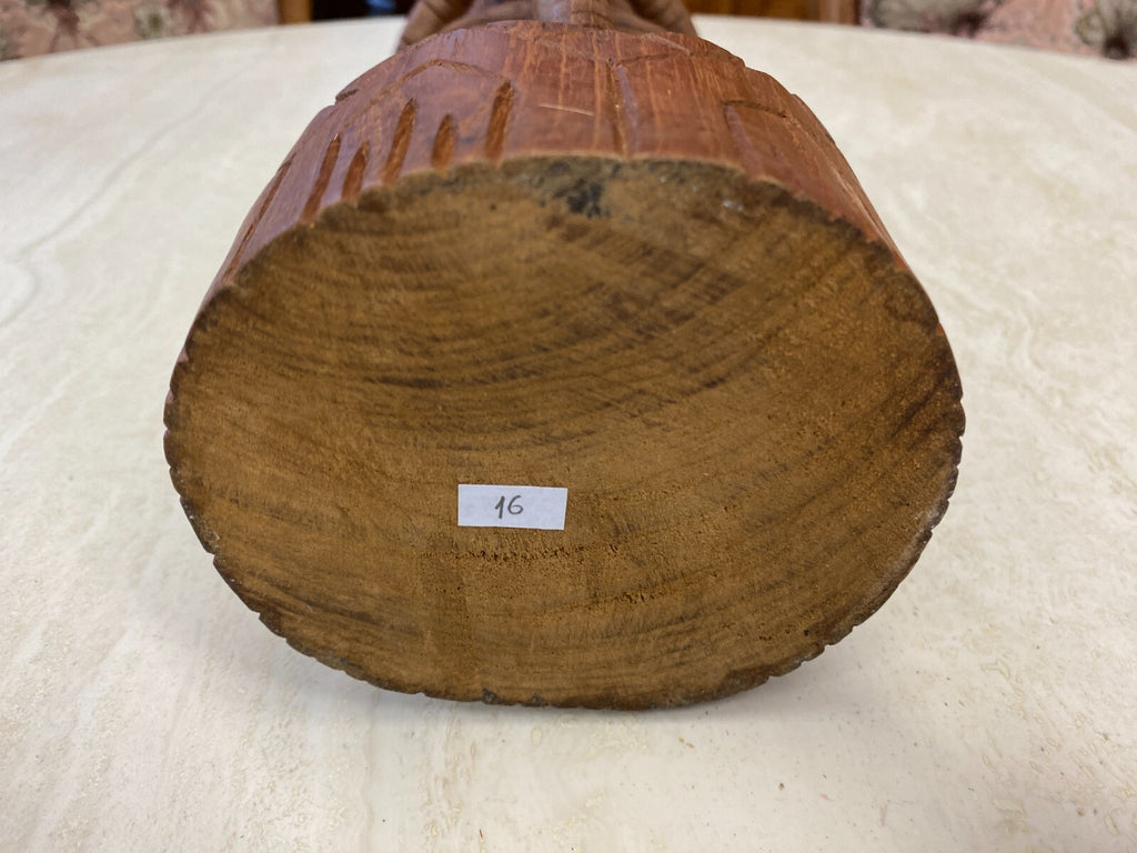 Thailand Skulptur aus Holz stehender Krieger 50cm hoch