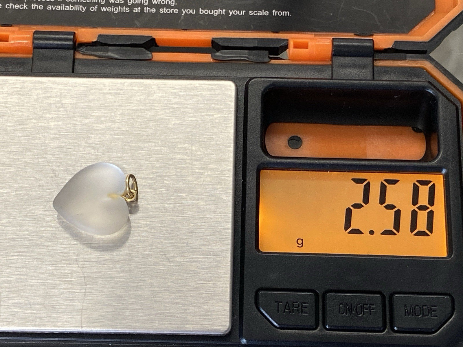 Anhänger Herz aus Bergkristall mit 14K 585 Gold Gelbgold Fassung