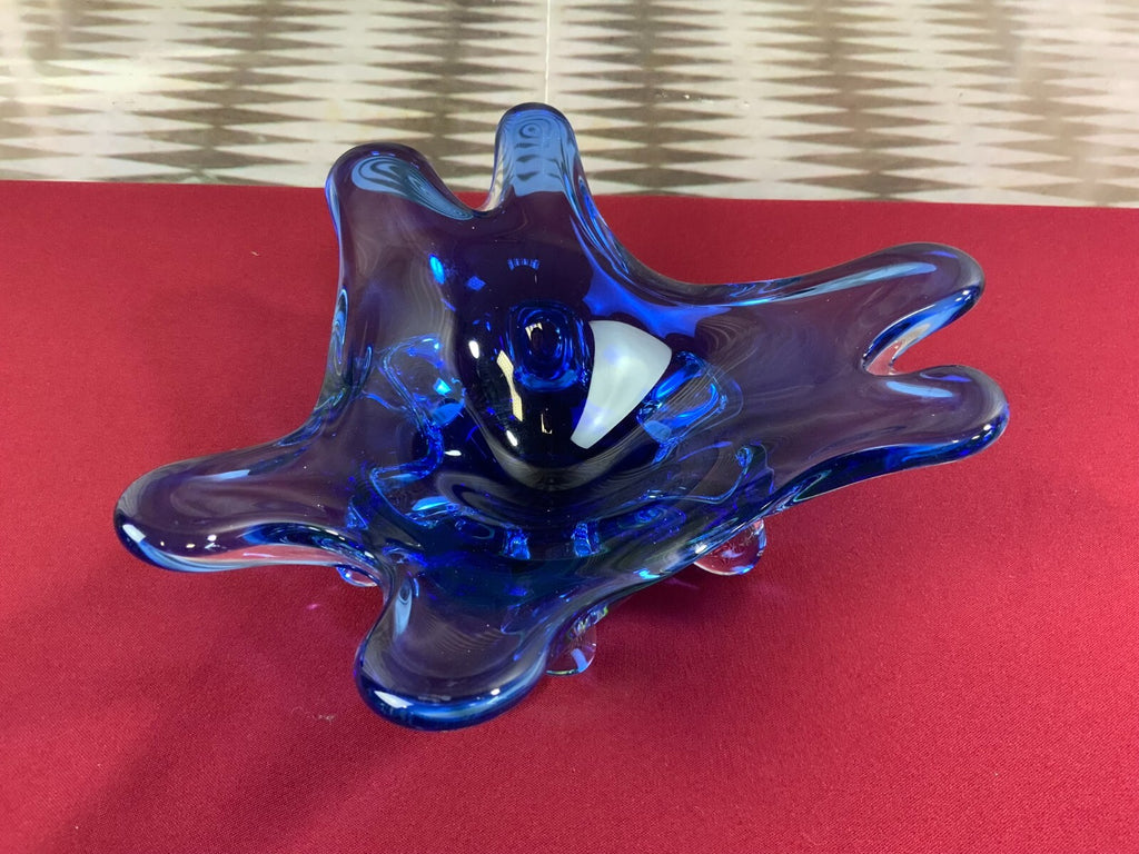 Grosse Schale aus Glas Handarbeit Künstlerglas 1,8kg 29cm Durchmesser