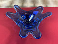 GROSSE SCHALE AUS GLAS HANDARBEIT KÜNSTLERGLAS 1,8kg 29cm DURCHMESSER
