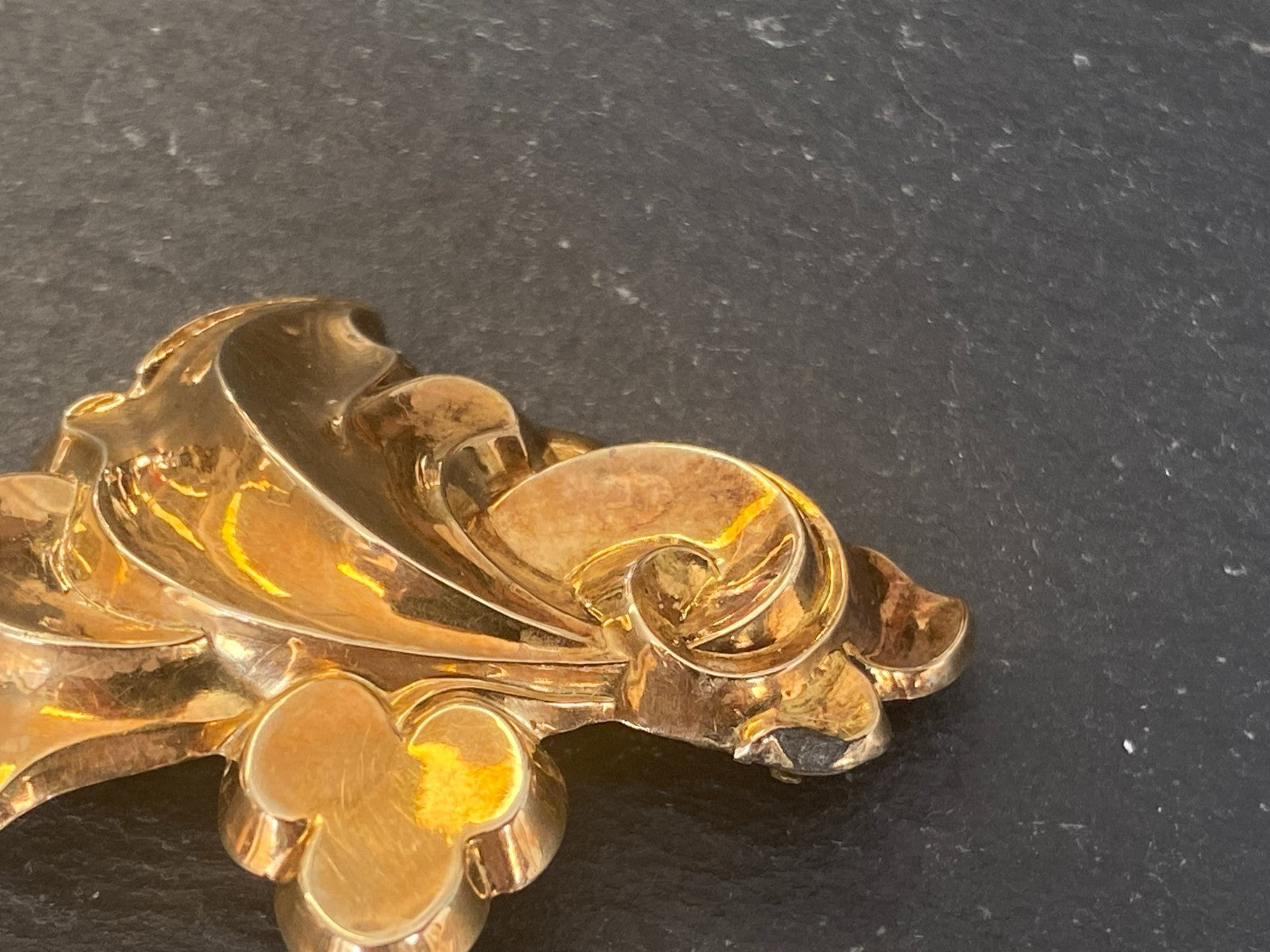 Antike Brosche Gold Double