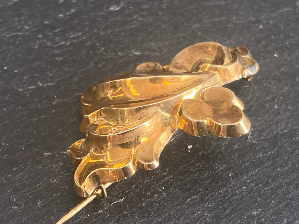 Antike Brosche Gold Double