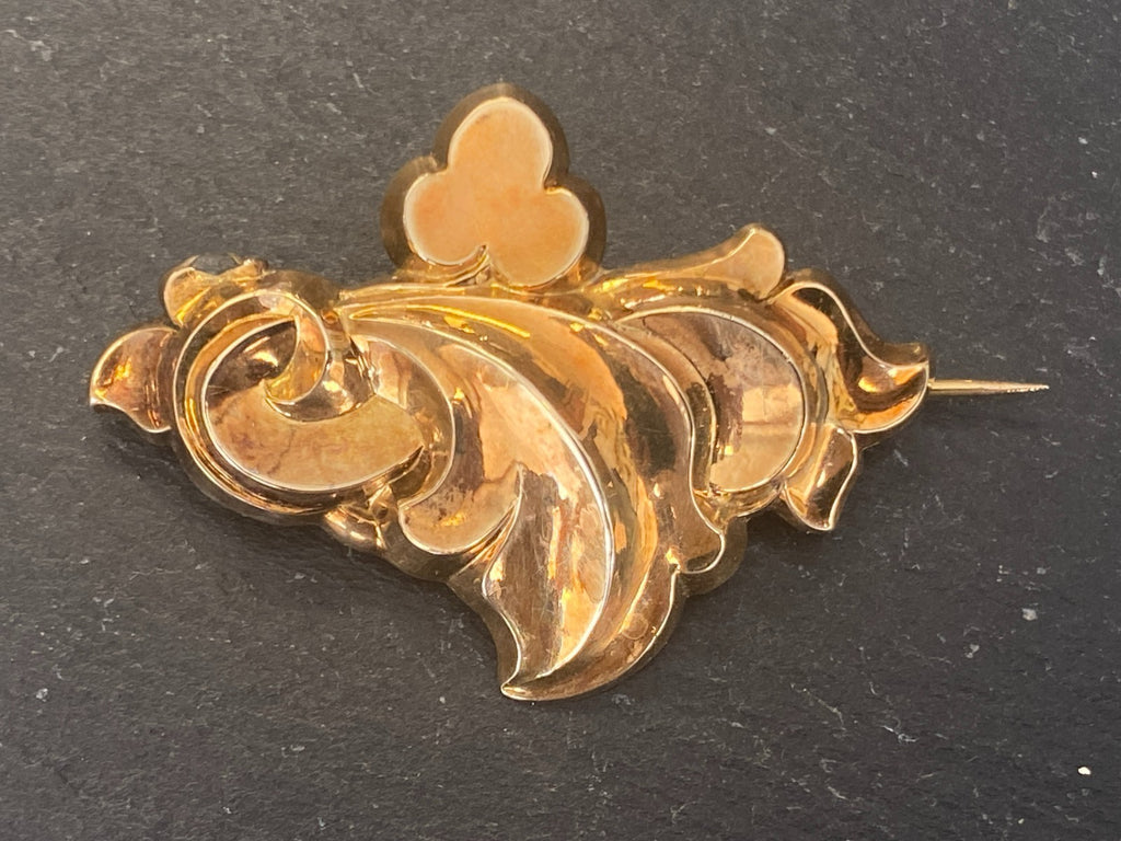 Antike Brosche Gold Double
