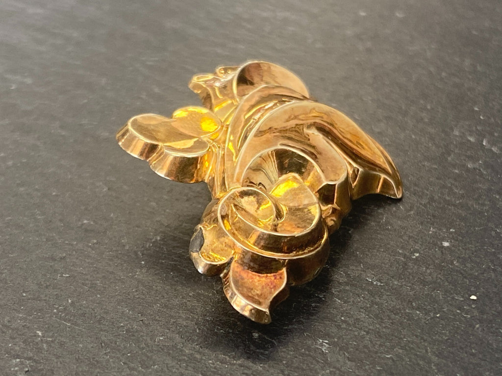 Antike Brosche Gold Double