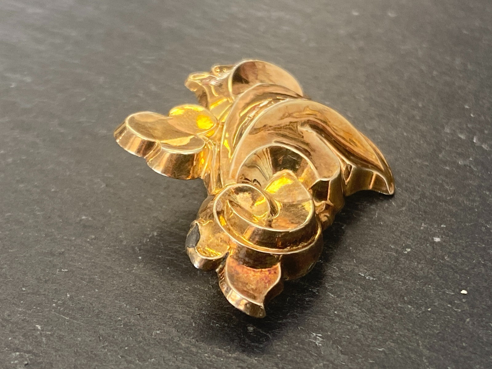Antike Brosche Gold Double