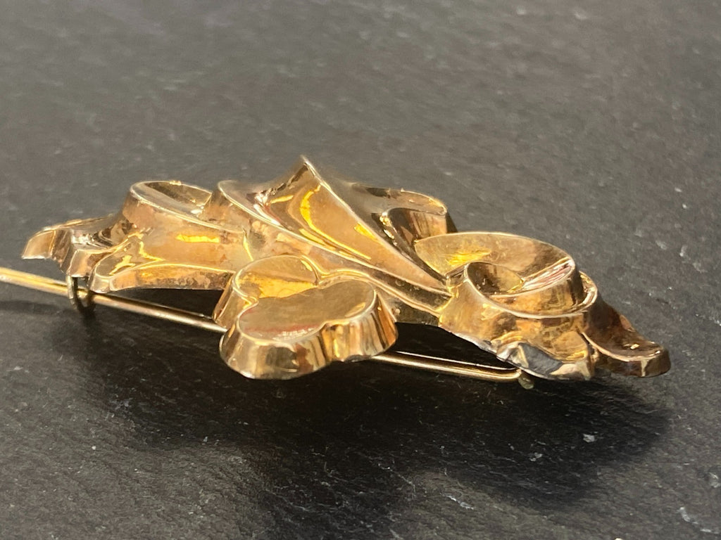 Antike Brosche Gold Double