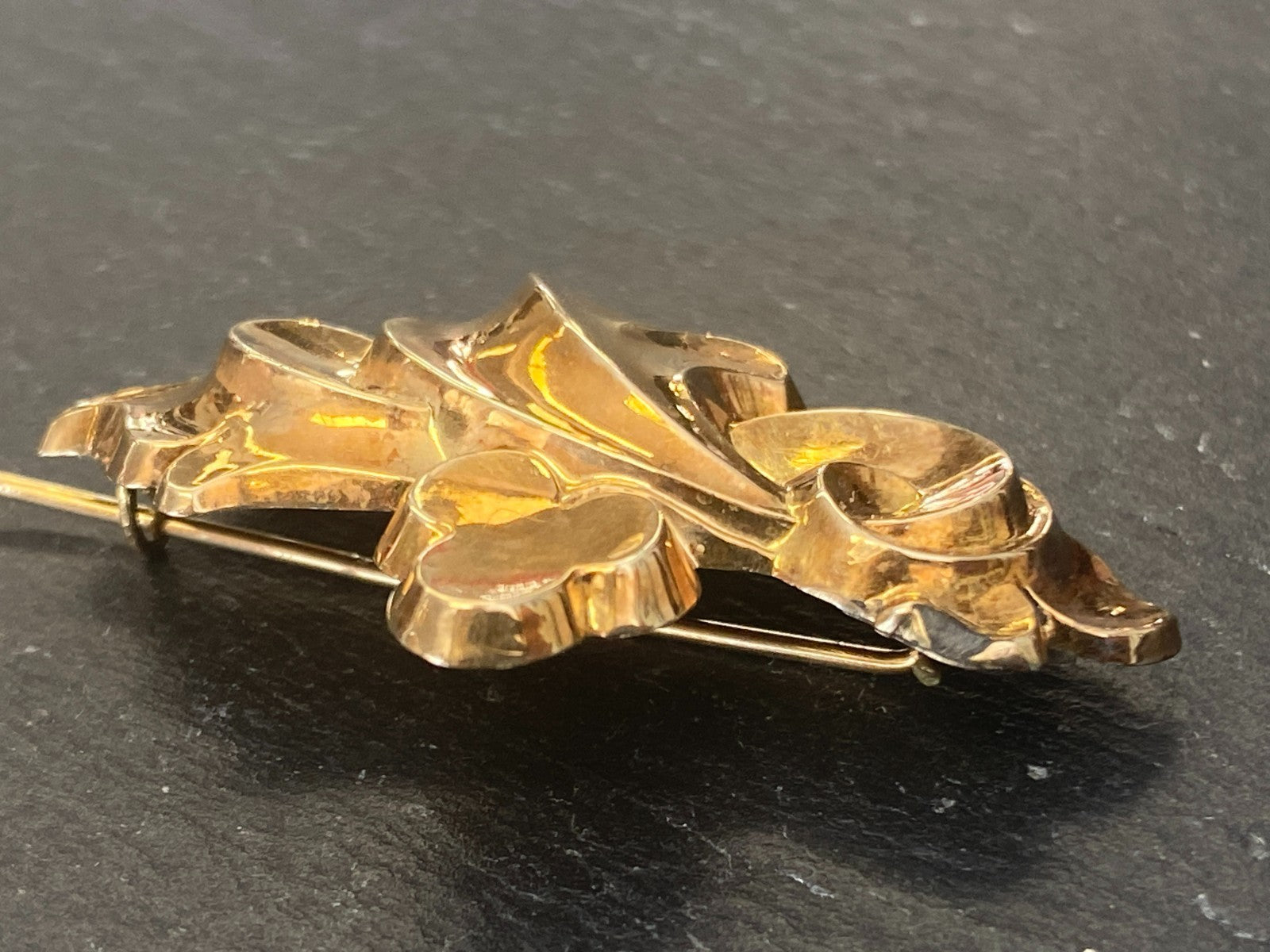Antike Brosche Gold Double