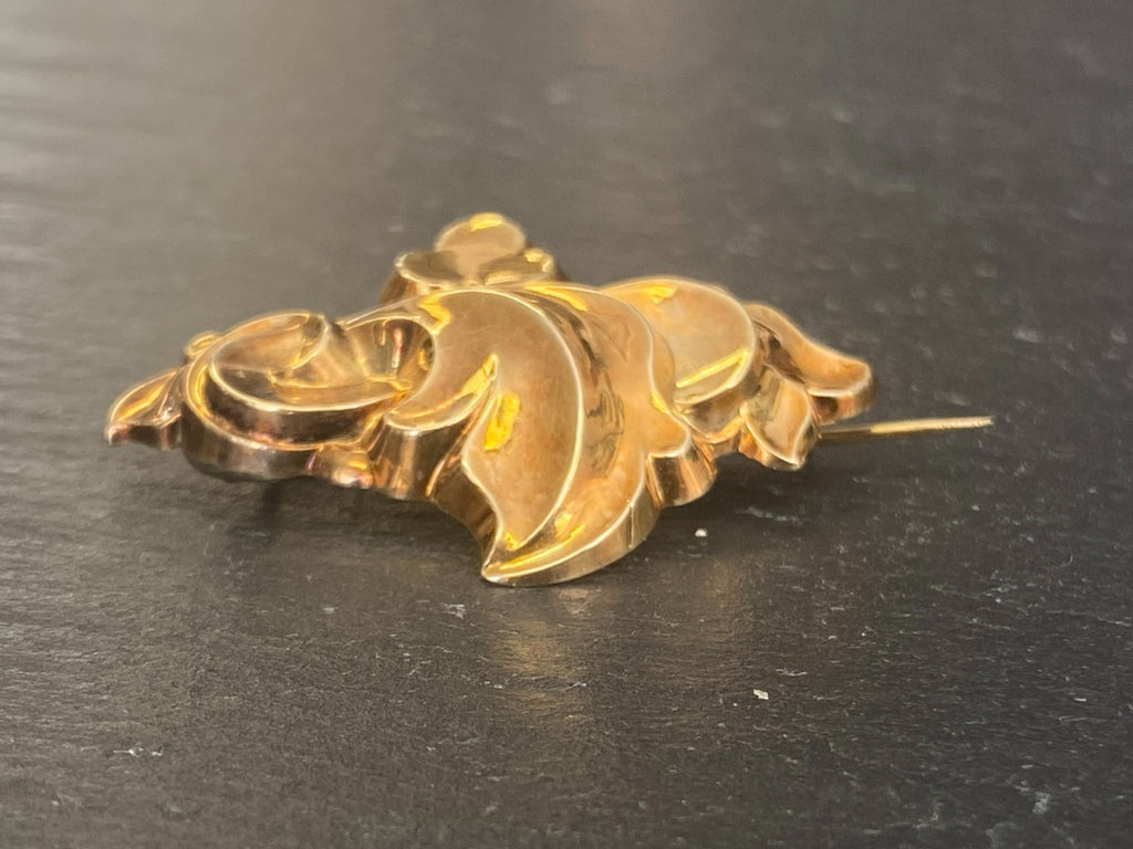 Antike Brosche Gold Double