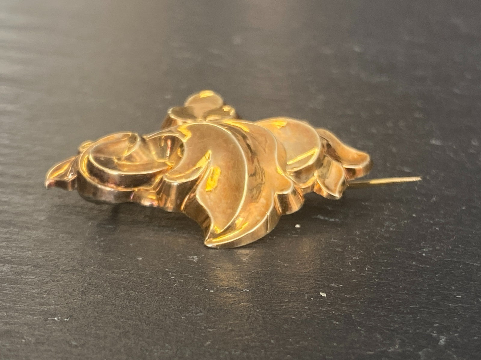 Antike Brosche Gold Double