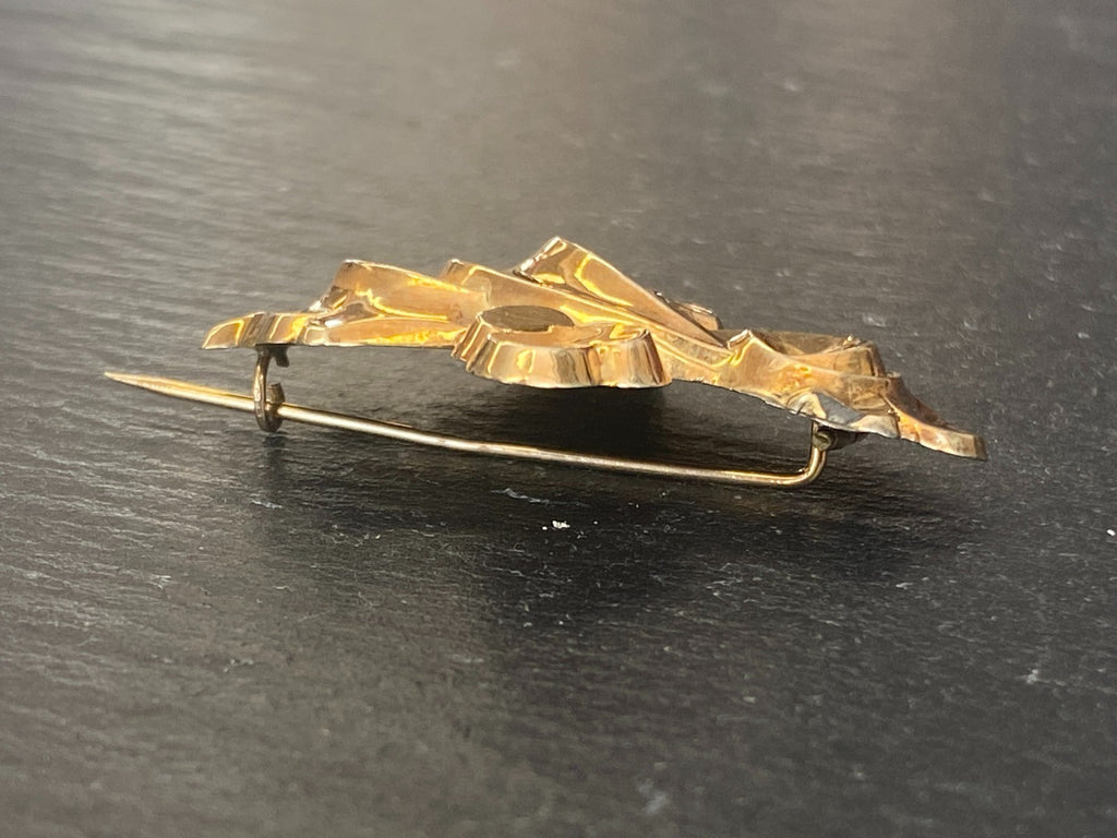 Antike Brosche Gold Double