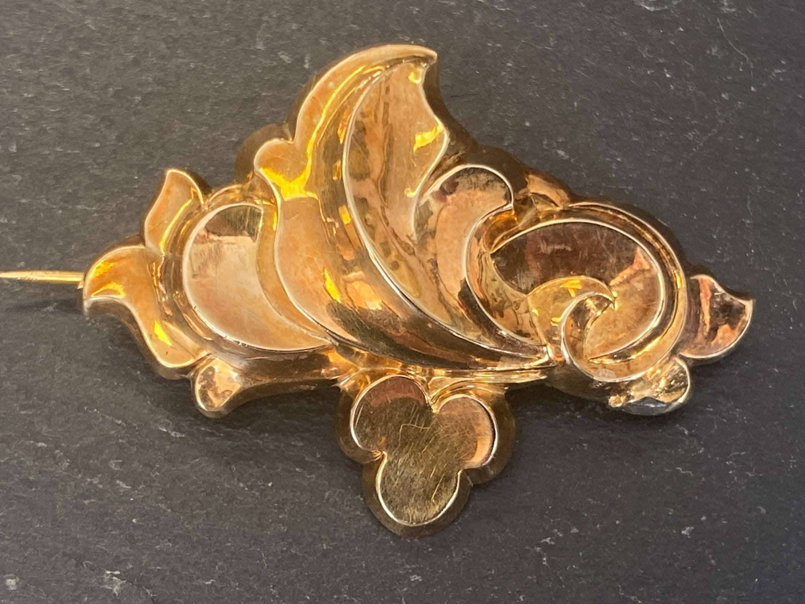 Antike Brosche Gold Double