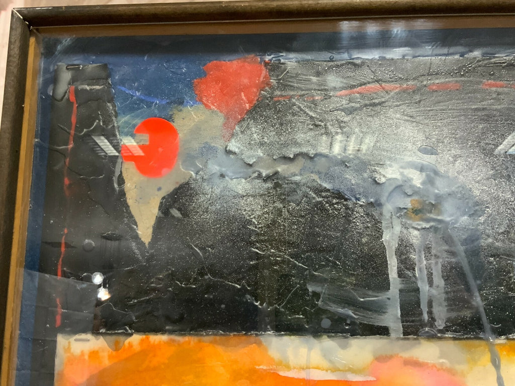 Georg Sternbacher Gemälde Mixed Media New York Ii grosse Collage signiert
