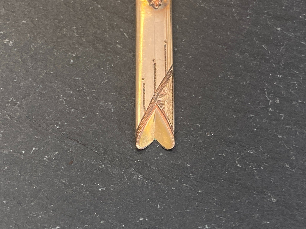 Vintage Kreuz Anhänger Metall vergoldet