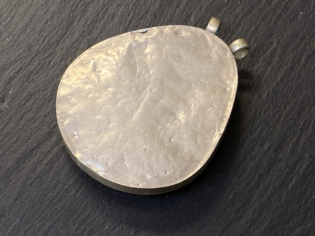 Antik Orient Orientalisch Anhänger Silber Tropfenform Achat