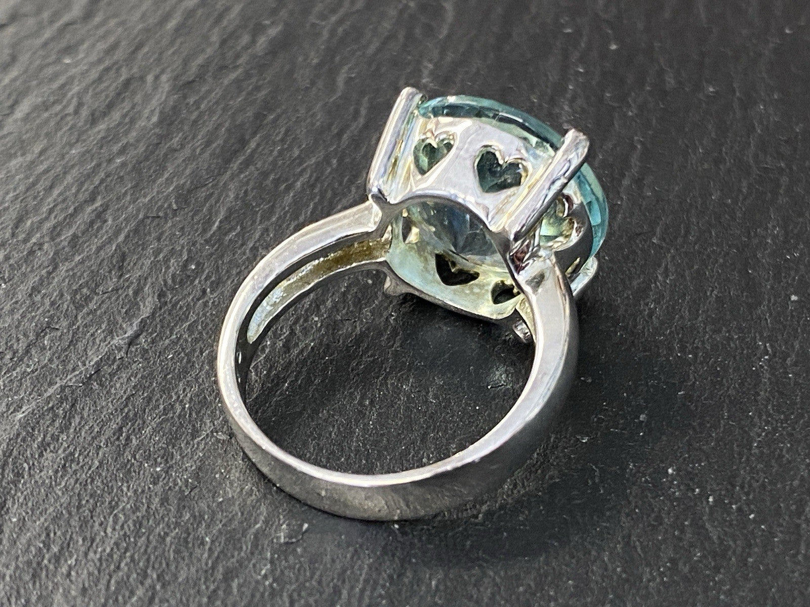 Set Schmuck Mode Armband Ring Anhänger Glas Aqua Farbe 925 Sterling Silber