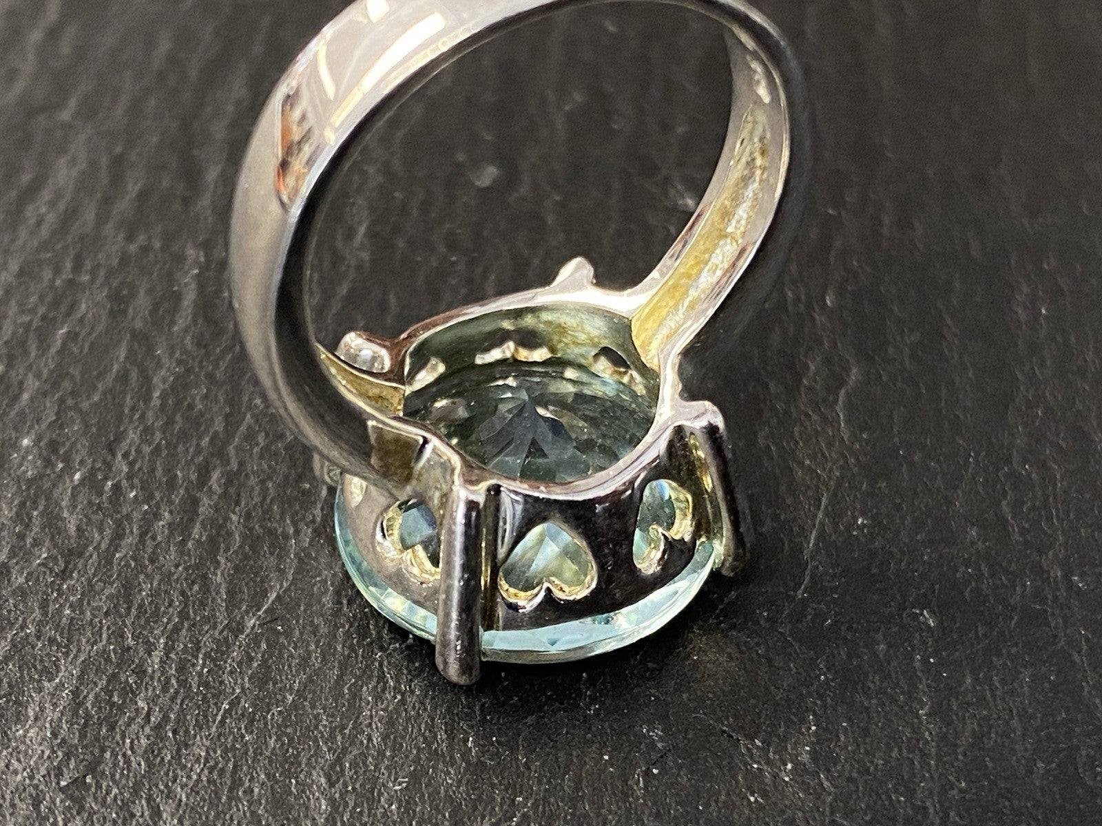 Set Schmuck Mode Armband Ring Anhänger Glas Aqua Farbe 925 Sterling Silber