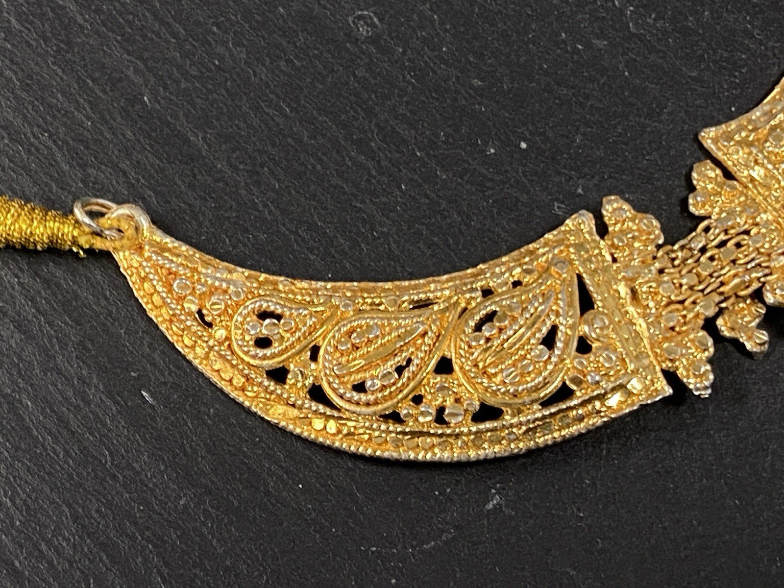 Modeschmuck Set Schmuckset Collier Ohrhänger Ohrringe Metall vergoldet