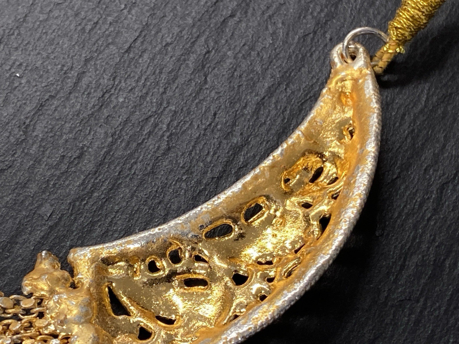 Modeschmuck Set Schmuckset Collier Ohrhänger Ohrringe Metall vergoldet