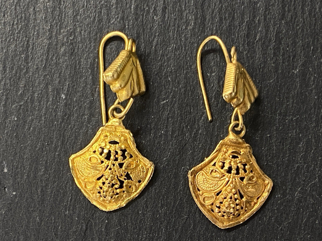 Modeschmuck Set Schmuckset Collier Ohrhänger Ohrringe Metall vergoldet