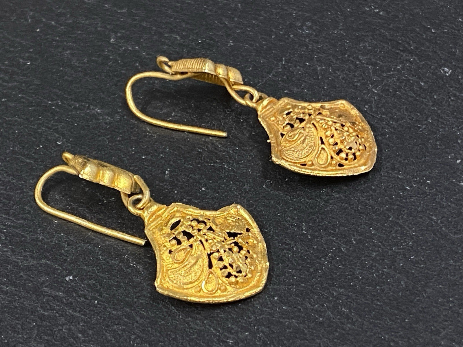 Modeschmuck Set Schmuckset Collier Ohrhänger Ohrringe Metall vergoldet