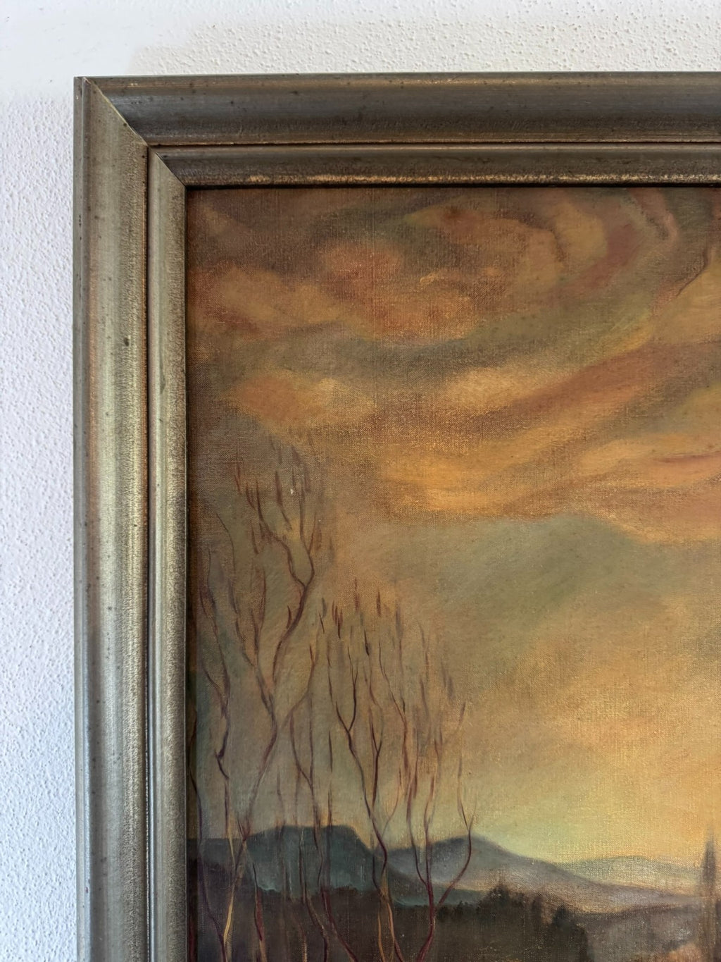 Ölgemälde Sumpf Landschaft signiert F. Heuberger
