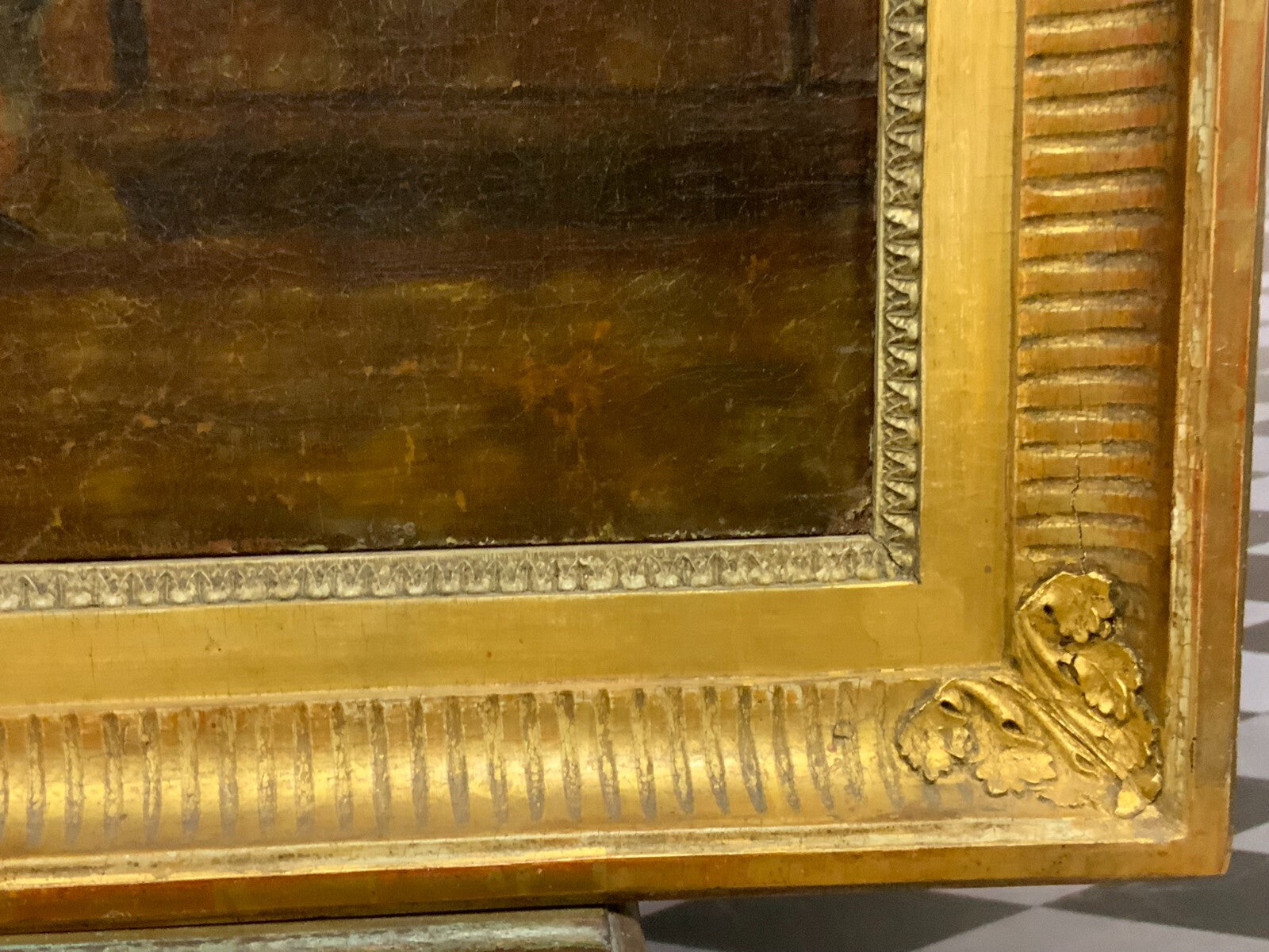 Antikes Barock Gemälde Ölgemälde 18 tes Jhdt Personen der Arztbesuch