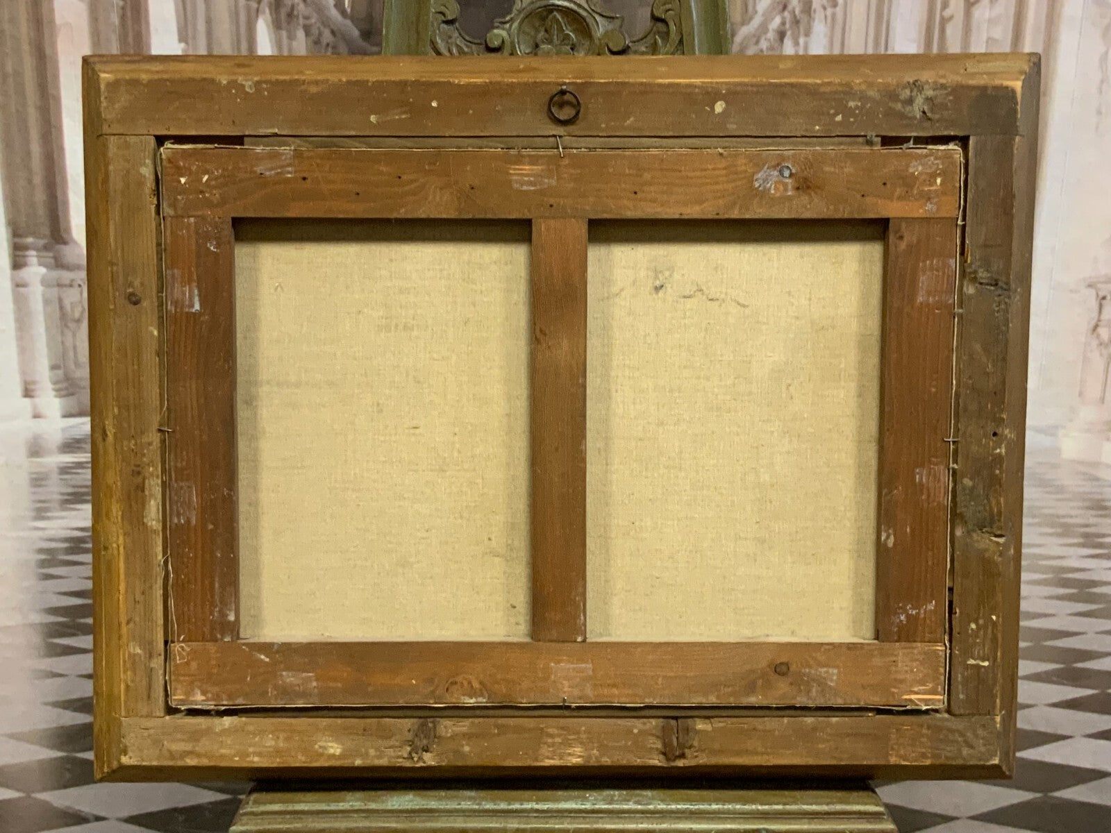 Antikes Barock Gemälde Ölgemälde 18 tes Jhdt Personen der Arztbesuch