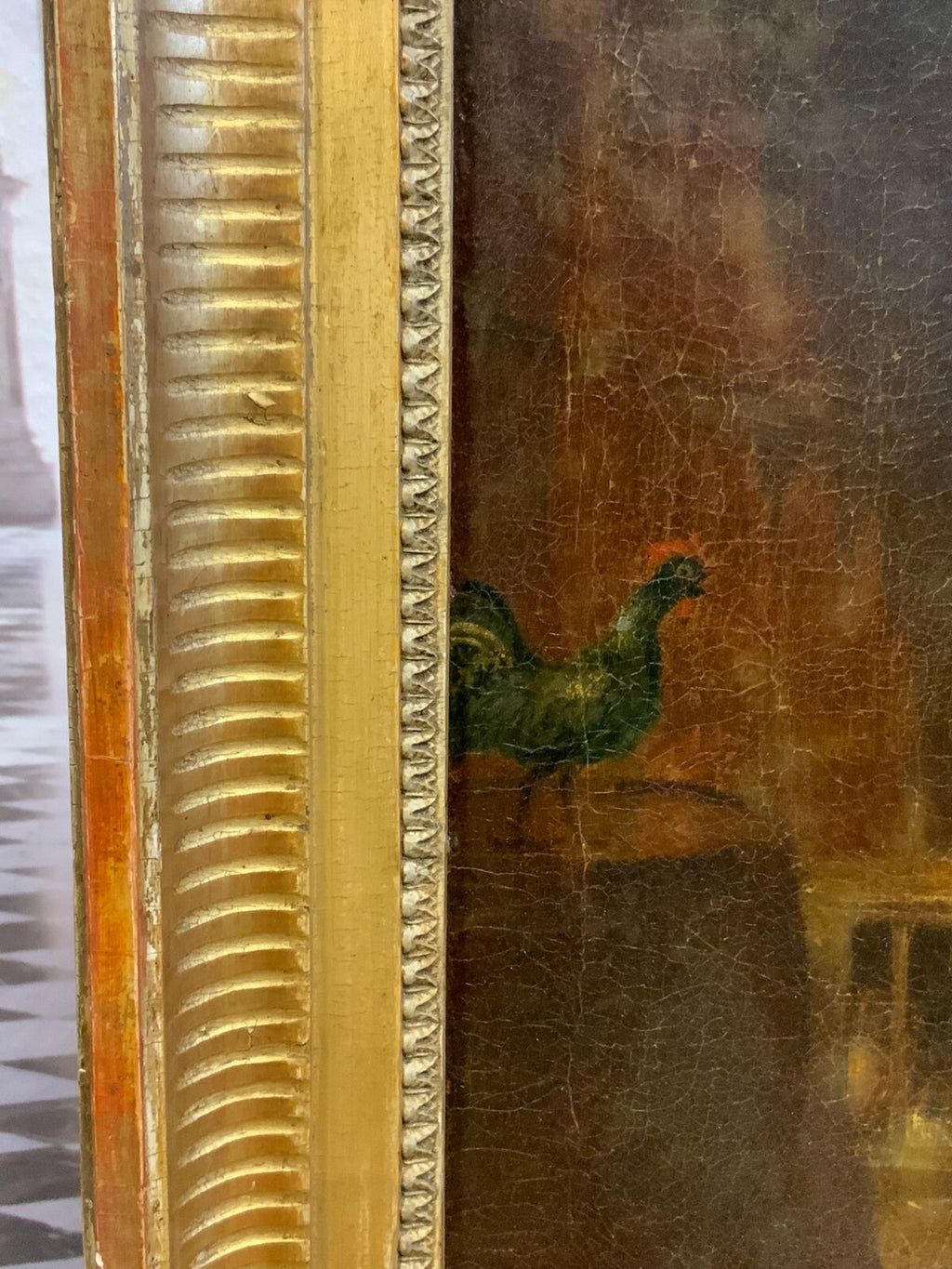 Antikes Barock Gemälde Ölgemälde 18 tes Jhdt Personen der Arztbesuch