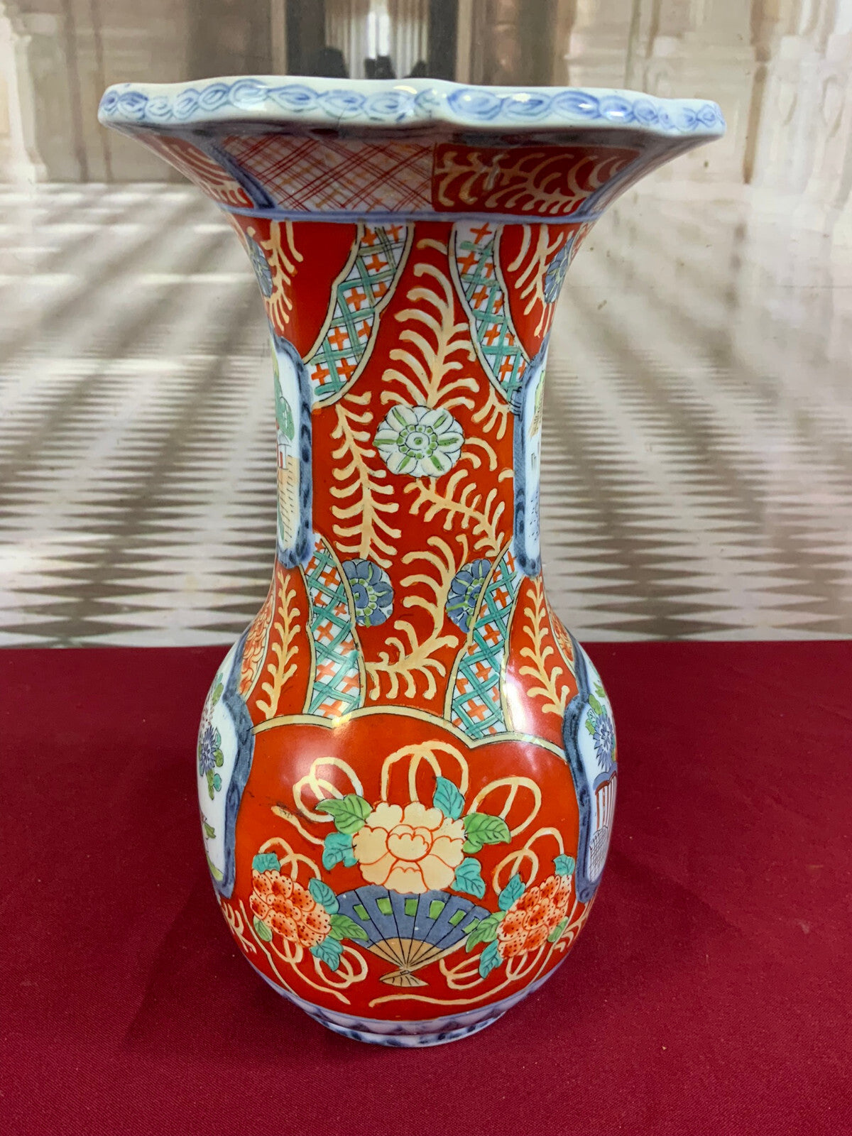 3x Prunkvase Set Porzellan Vasen Imari Stil Top Zustand