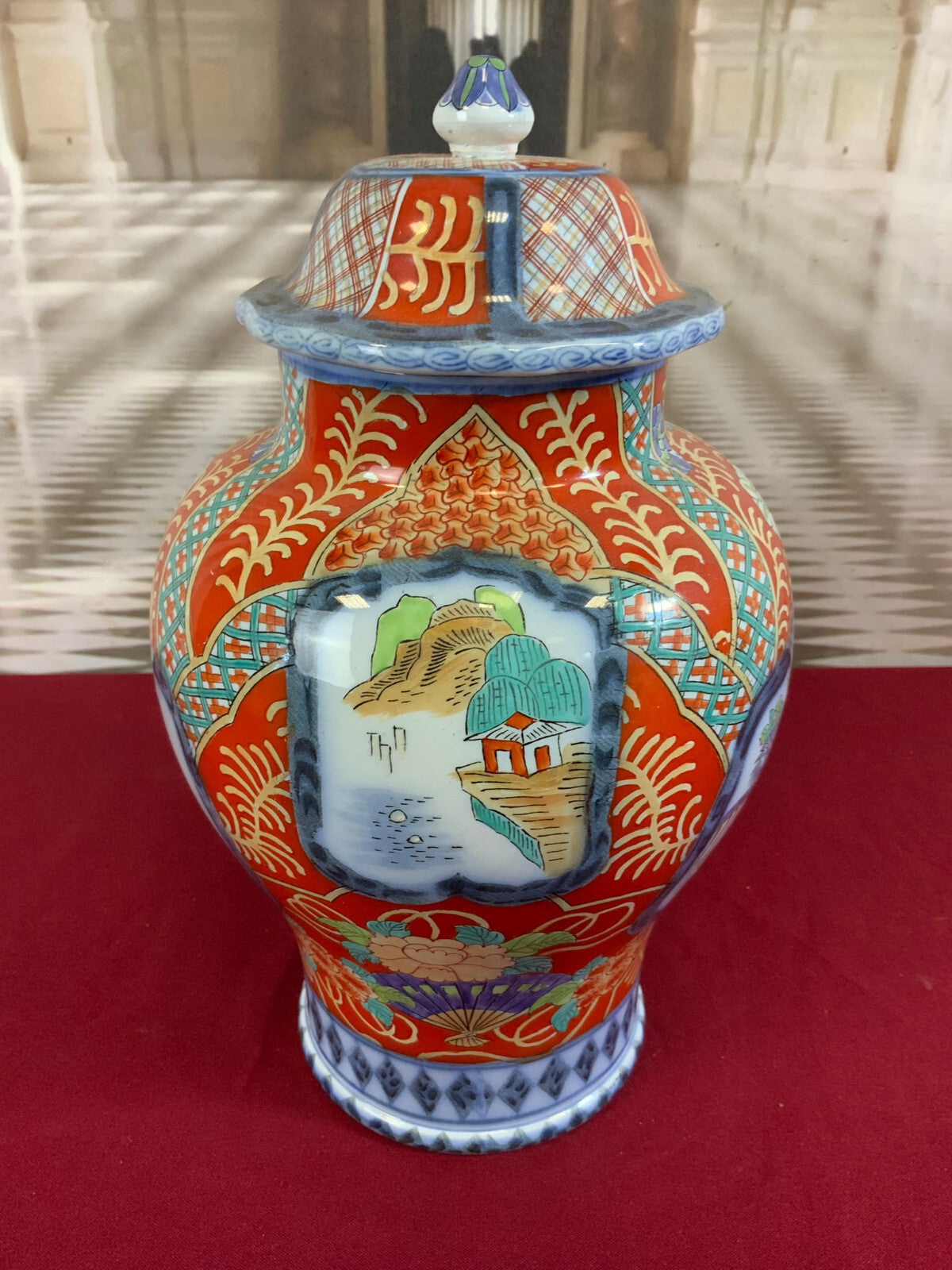3x Prunkvase Set Porzellan Vasen Imari Stil Top Zustand