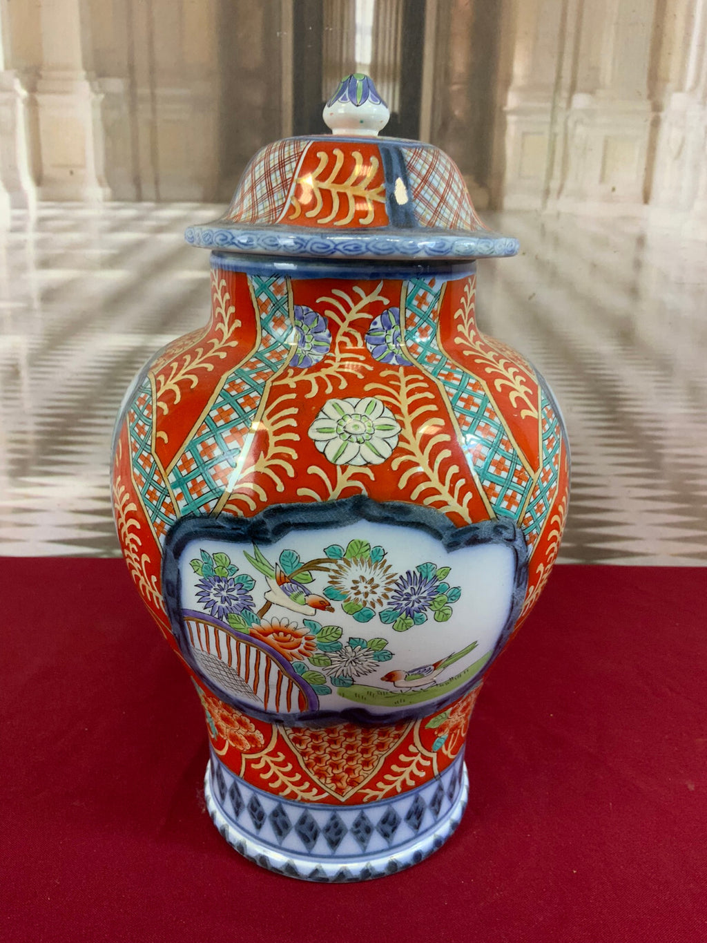 3x Prunkvase Set Porzellan Vasen Imari Stil Top Zustand