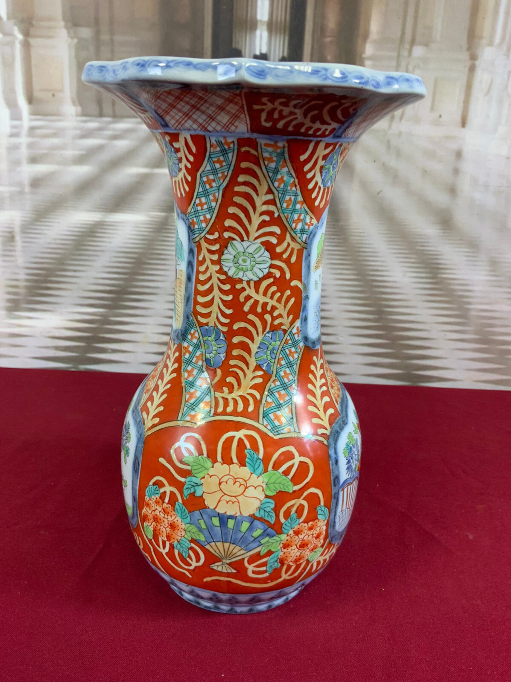 3x Prunkvase Set Porzellan Vasen Imari Stil Top Zustand