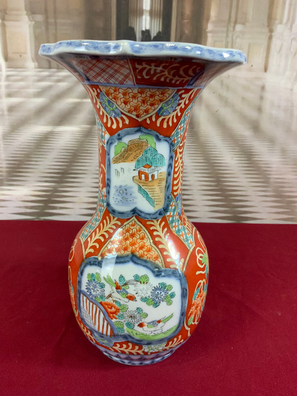 3x Prunkvase Set Porzellan Vasen Imari Stil Top Zustand