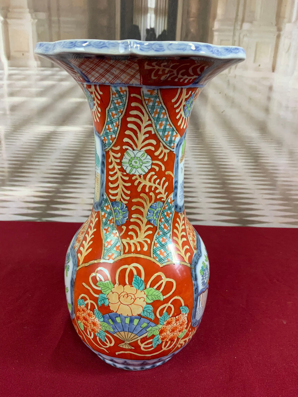 3x Prunkvase Set Porzellan Vasen Imari Stil Top Zustand