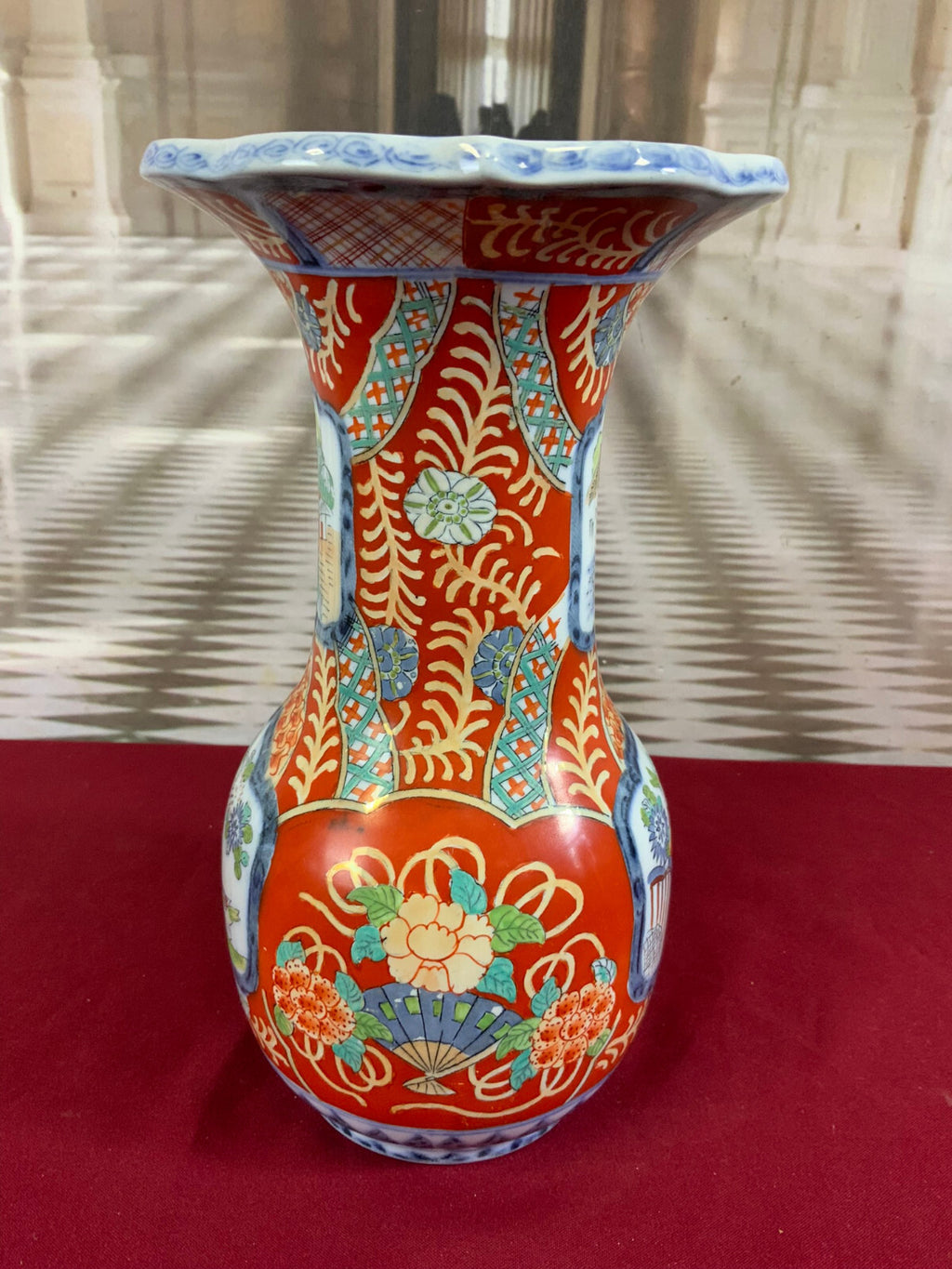 3x Prunkvase Set Porzellan Vasen Imari Stil Top Zustand