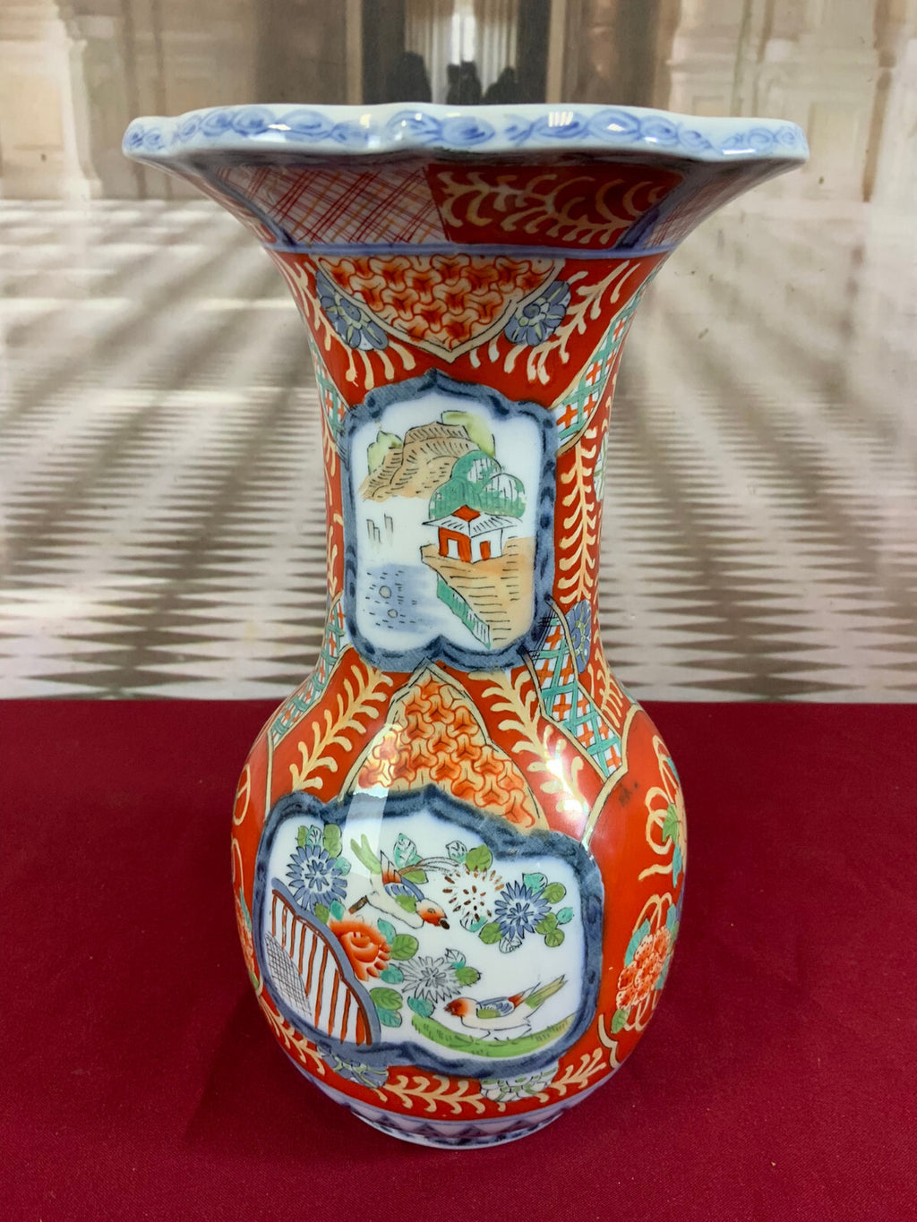 3x Prunkvase Set Porzellan Vasen Imari Stil Top Zustand