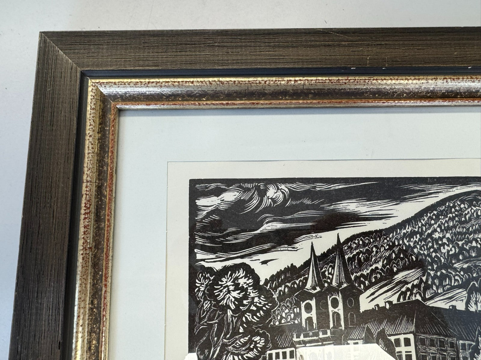 Sepp Mohr (1899-1981) Holzschnitt Schloss Tegernsee