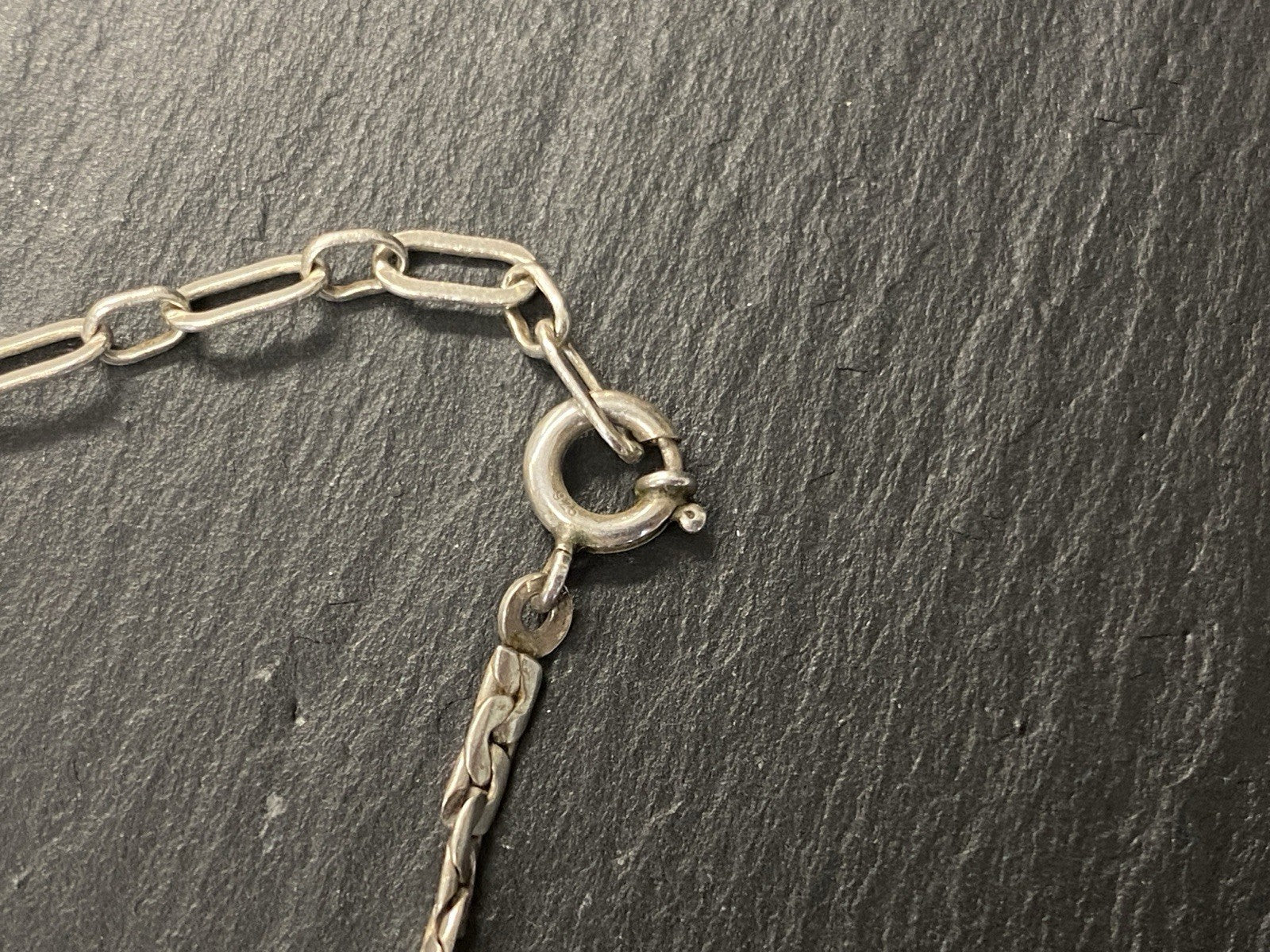 Halskette Kette 925 Sterling Silber Achat Cabochon 27,67g Jeunesse