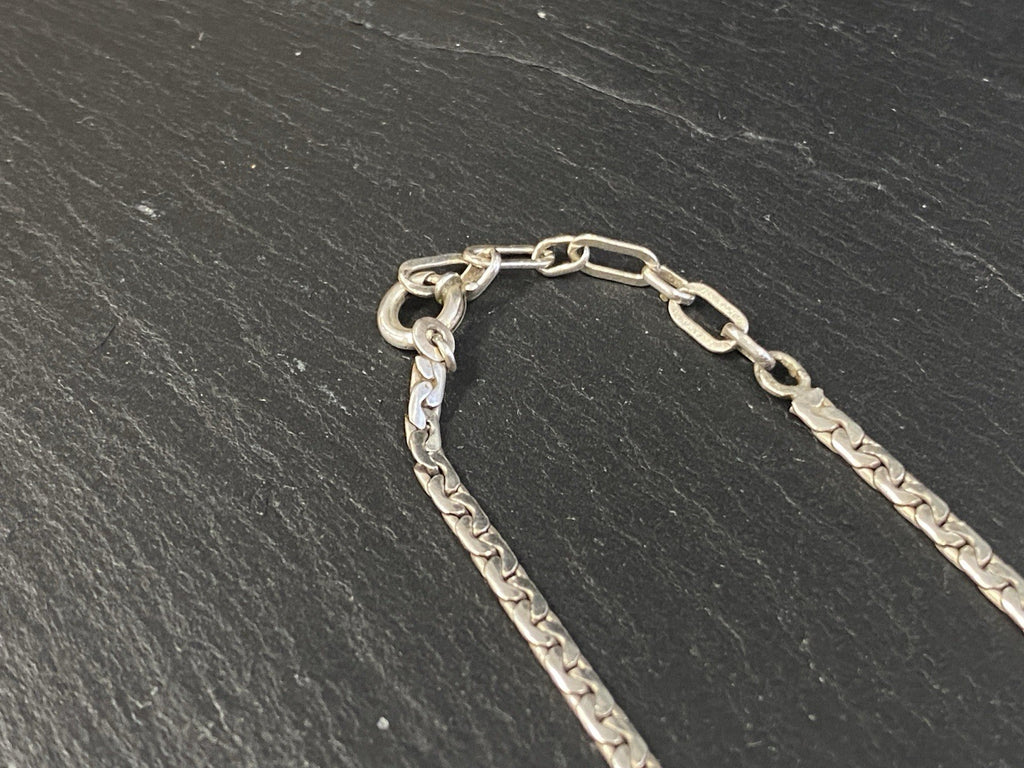 Halskette Kette 925 Sterling Silber Achat Cabochon 27,67g Jeunesse