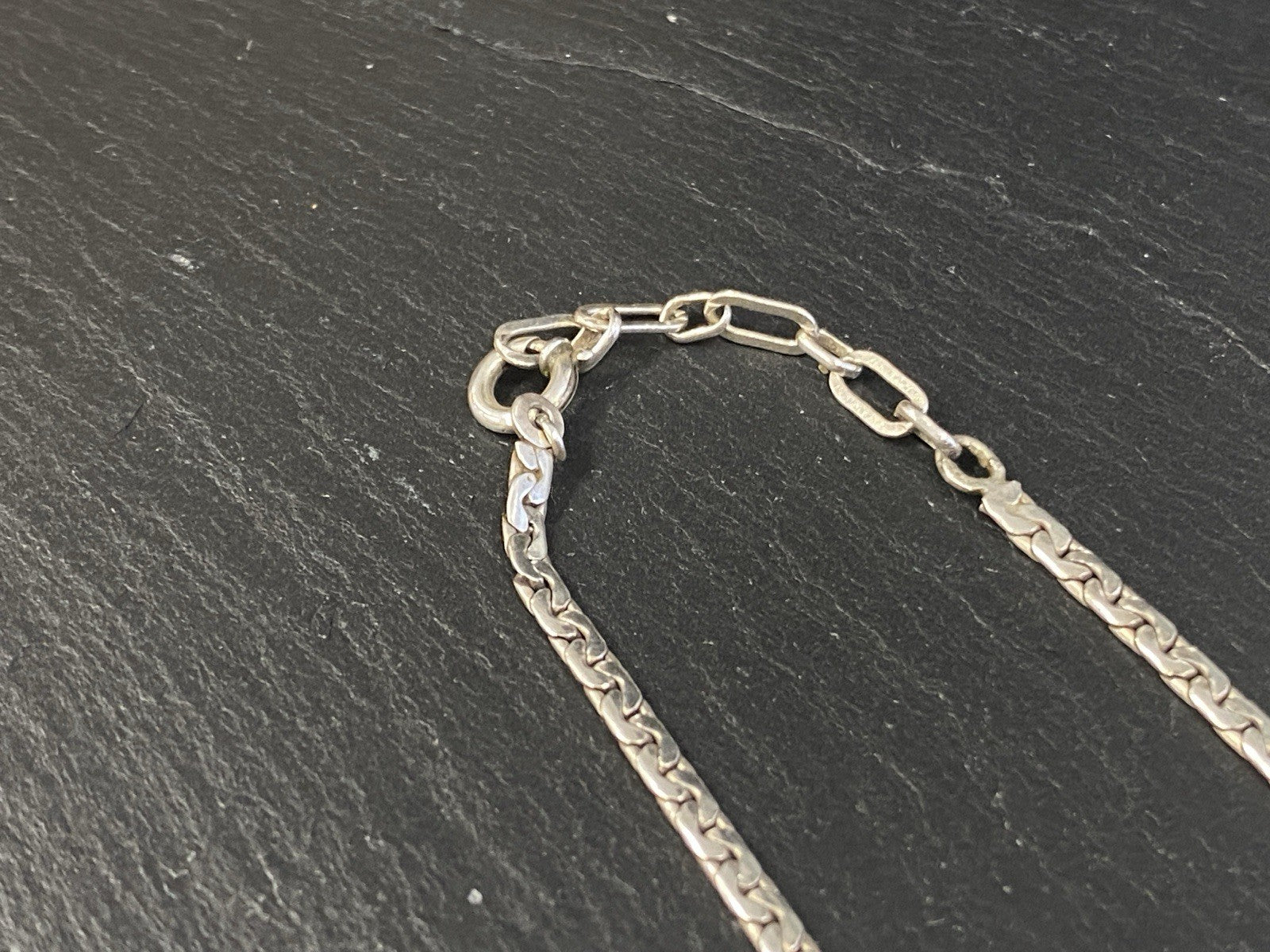 Halskette Kette 925 Sterling Silber Achat Cabochon 27,67g Jeunesse