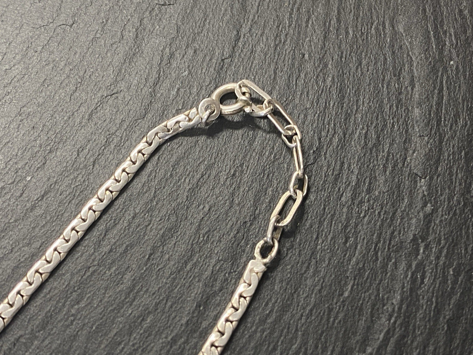 Halskette Kette 925 Sterling Silber Achat Cabochon 27,67g Jeunesse