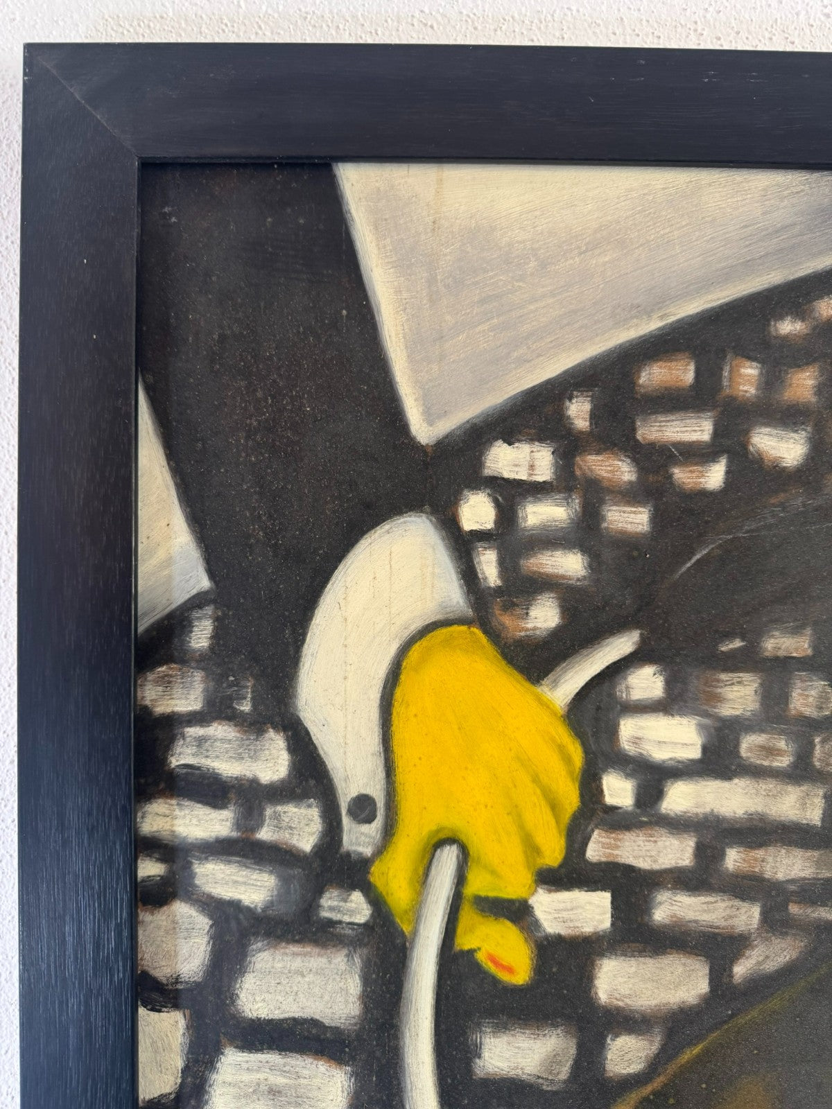Modernes Ölgemälde von 1980 Akt Erotik Portrait signiert Huber 70x102cm