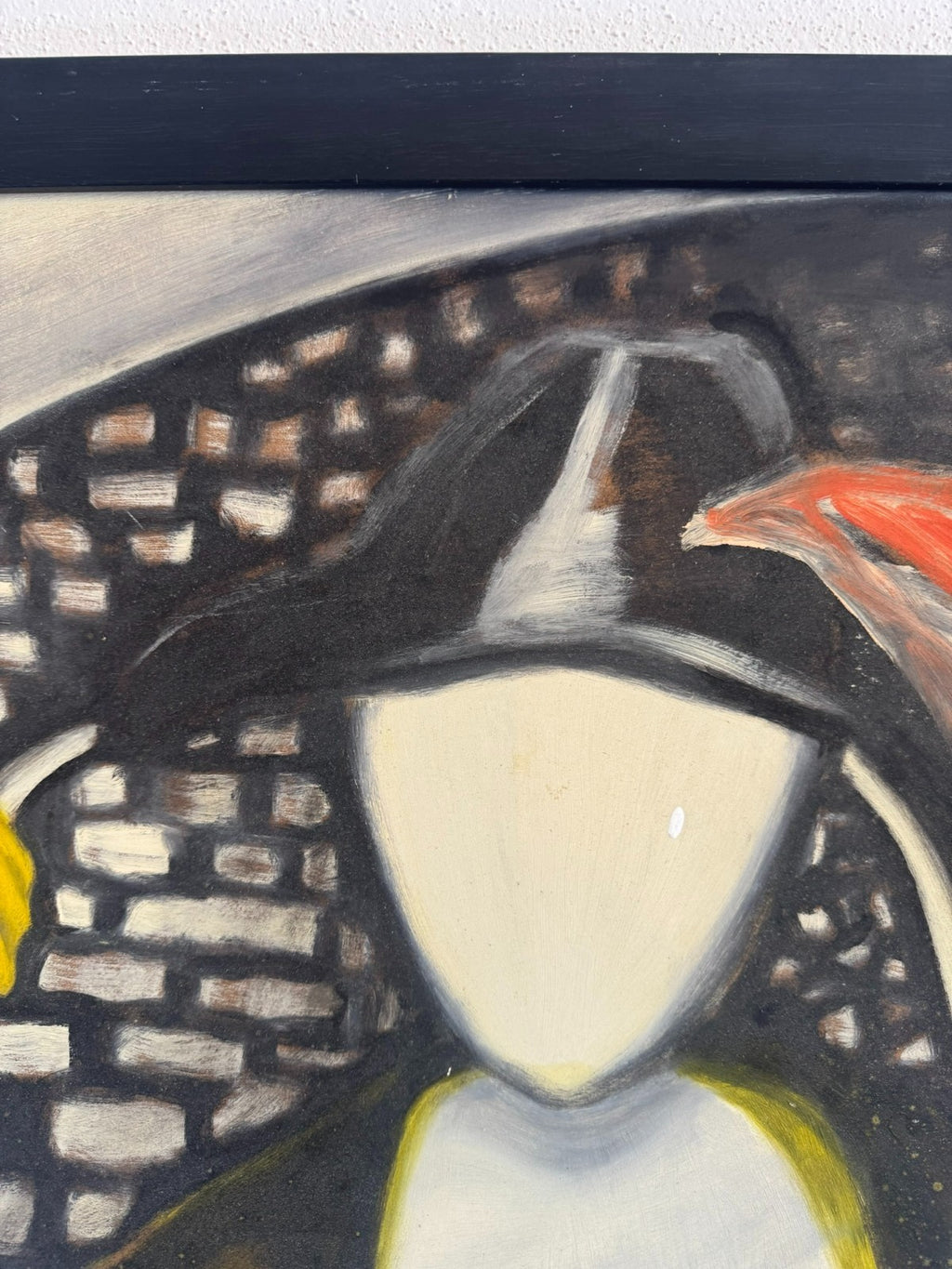 Modernes Ölgemälde von 1980 Akt Erotik Portrait signiert Huber 70x102cm