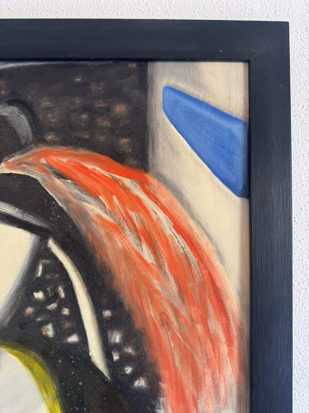 Modernes Ölgemälde von 1980 Akt Erotik Portrait signiert Huber 70x102cm