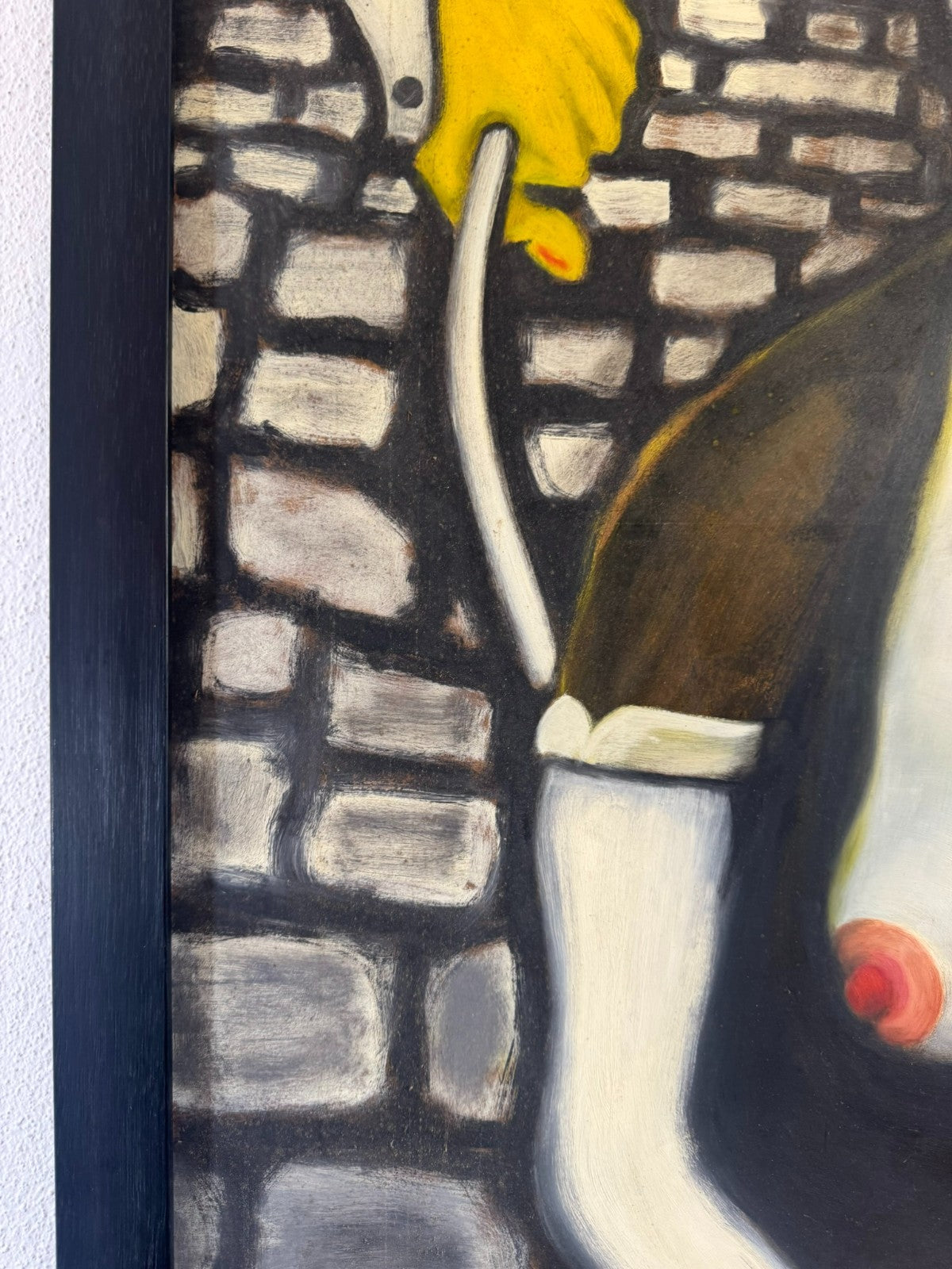 Modernes Ölgemälde von 1980 Akt Erotik Portrait signiert Huber 70x102cm