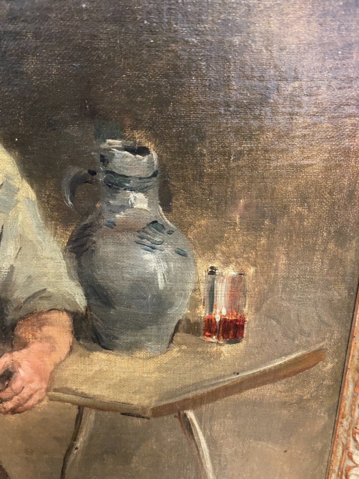 Ölgemälde Zechender Bauer Mann Portrait von Ernst Zimmermann (1852-1901) Gemälde